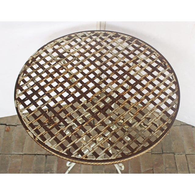 Early 20th Century Wrought Iron Bistro Table For Sale - Image 4 of 5