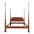 Baker Furniture Georgian Carved Mahogany Queen Size Poster Bed For Sale