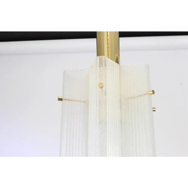 Large German Murano Ice Glass Pendant by Limburg, 1970s For Sale - Image 4 of 5