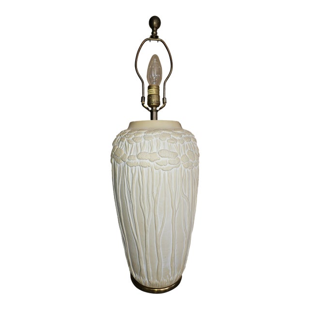 Vintage Art Nouveau Table Lamps, Oversized Chapman Ceramic Lamps, William Morris Style / Craftsman Style Lamp MAKER :...