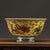 Yellow Late 20th Century Famille Rose Yellow Ground Dragon Porcelain Bowl, Chinoiserie Table Decor For Sale - Image 8 of 9
