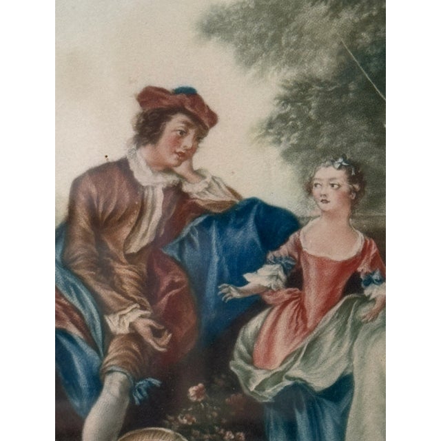 Cream Circa 1920's Nicolas Lancret Framed Art Prints, Pair For Sale - Image 8 of 12