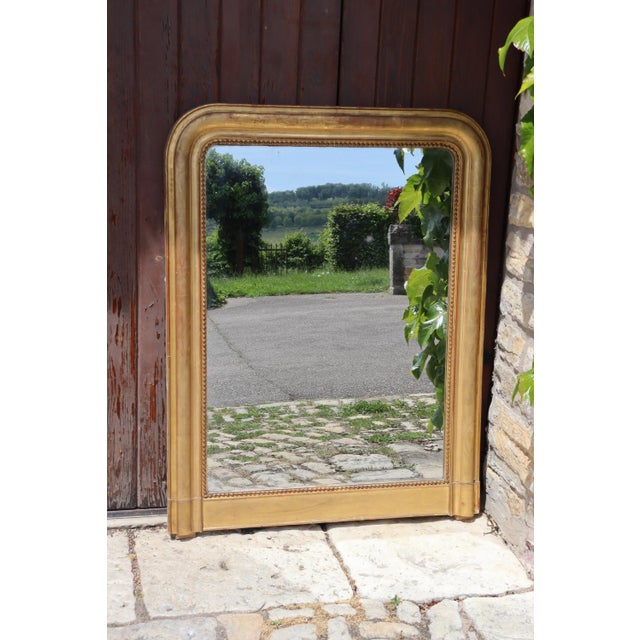 Wood Louis Philippe Gold Mirror, 1850 For Sale - Image 7 of 7