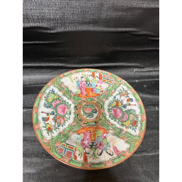 Antique Chinese Rose Medallion Porcelain Plate For Sale In Washington DC - Image 6 of 9