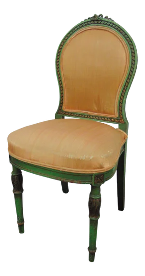 Louis XVI Style Green Painted Side Chair