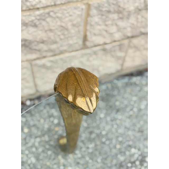 1970s Brass Glit Side Table in the Style of p.e. Guerin For Sale In Philadelphia - Image 6 of 8