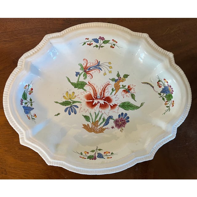 Red Antique 18th Century Italian Tulipano Doccia Porcelain Oval Bowl For Sale - Image 8 of 8