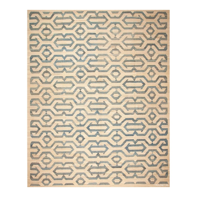 Nazmiyal Collection Large Modern Abstract Kilim Rug For Sale
