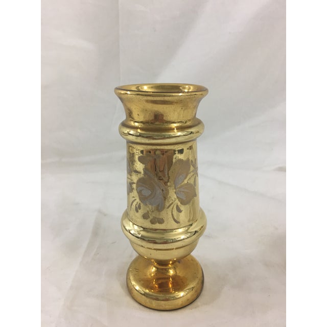 Antique Gold Mercury Glass Vase Chairish