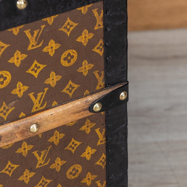 Antique 20th Century Hat Trunk in Monogram Canvas from Louis Vuitton, Paris, 1900s For Sale - Image 13 of 18