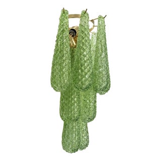 Graniglia Green Conchiglie Murano Glass Gold Wall Sconce by Simoeng For Sale