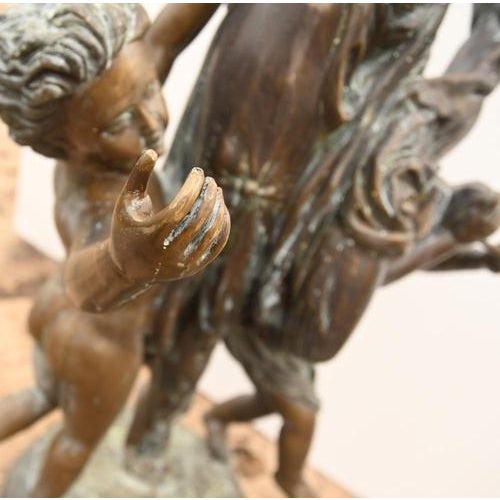 Large Bronze Figural Torchere Lamp with Allegory of Dance after Carrier-Belleuse For Sale - Image 10 of 12