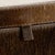 Brown and cream hair on hide, natural gray agate embellishment, black faux suede liner 3.5h x 8w x 5d