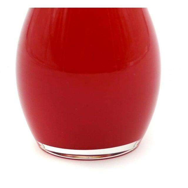 Vintage Red Murano Glass Soliflore Vase, Italy, 1970s For Sale - Image 3 of 5