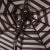 Modern Inside Out Stripe 9 Ft Crank Outdoor Auto Tilt Umbrella in Brown & White For Sale - Image 3 of 4