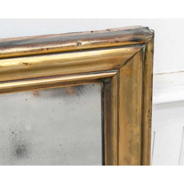 Antique Brass Brewery Mirror, 1800s For Sale - Image 3 of 11