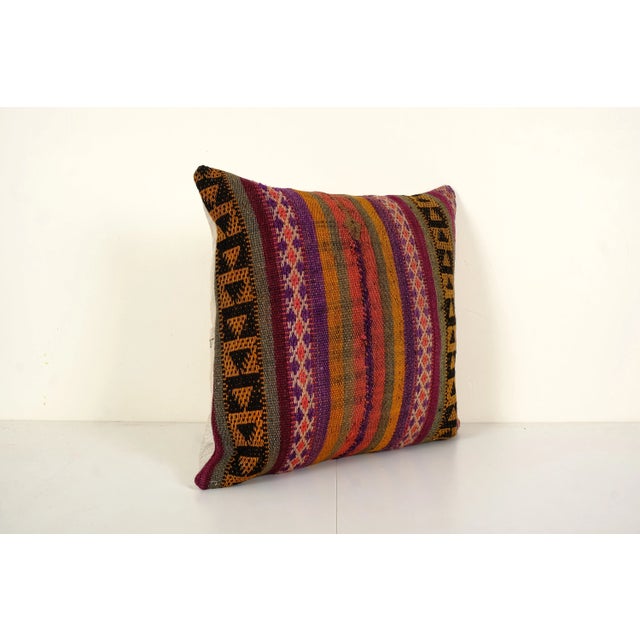 Handmade Turkish Kilim Pillow • Decorative Pillow Vintage Rug Pillow • Pair Pillow Handwoven Vintage Kilim Pillow • Throw...