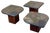 Brutal Coffee Tables with Mosaic by Paul Kingma for Kneip, 1980s, Set of 3 For Sale
