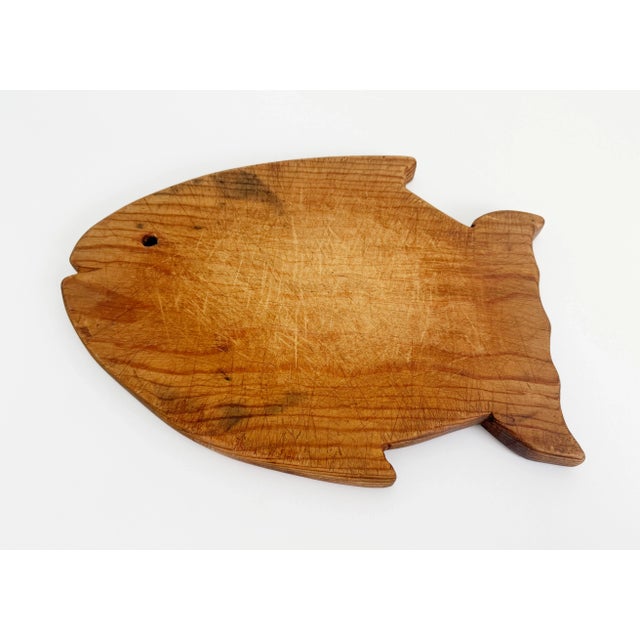 Wood Vintage Fish Shaped Cutting Board or Charcuterie Board For Sale - Image 7 of 7
