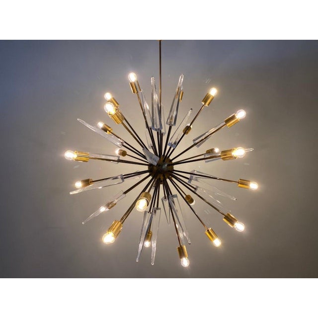 Gold Large Sputnik Chandelier, 1950s For Sale - Image 8 of 12