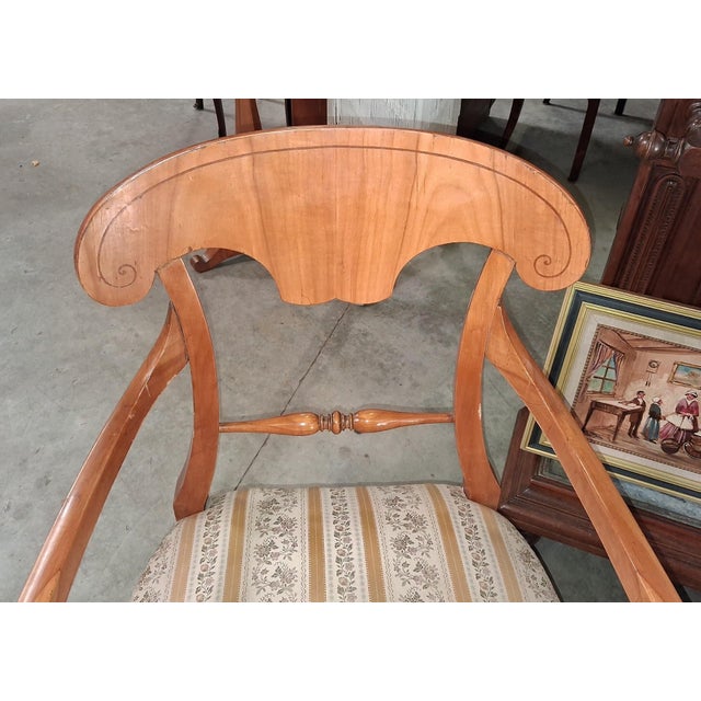 Traditional Biedermeier Armchairs in Light Wood, 1800s, Set of 2 For Sale - Image 3 of 8