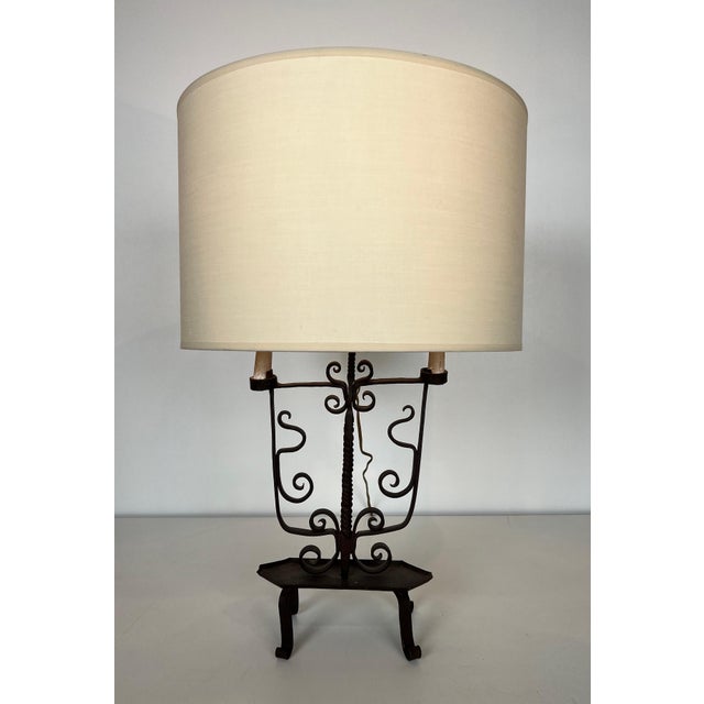 Metal 1950s 6 Lights Wrought Iron Candlestick For Sale - Image 7 of 12