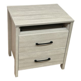 Galano Modern Nightstand, Dusty Gray Oak For Sale