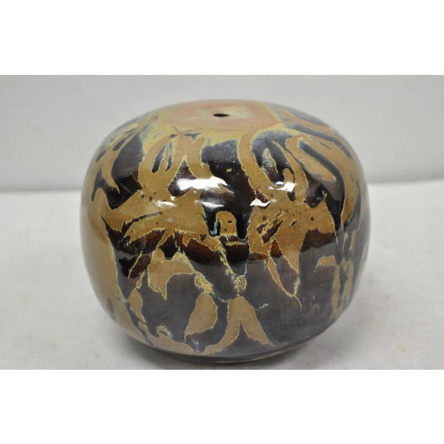 Vintage Alisa Liskin Claussen Studio Signed Ceramic Glazed Pottery Vessel Vase For Sale - Image 15 of 15