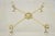 Vintage LFS LTD English Sheffield Brass Tone Metal Expandable Footed Trivet For Sale - Image 10 of 10