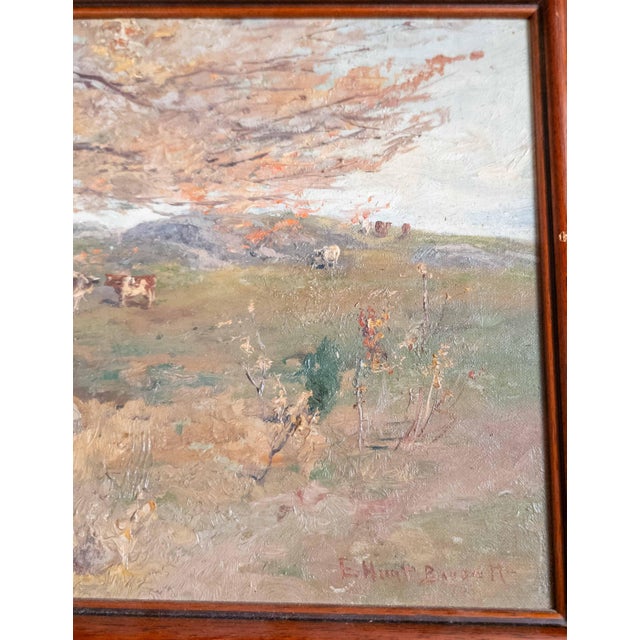 Early 20th Century 20th Century American Impressionist Barbizon School Landscape With Cows by Elizabeth Hunt Barrett For Sale - Image 5 of 14