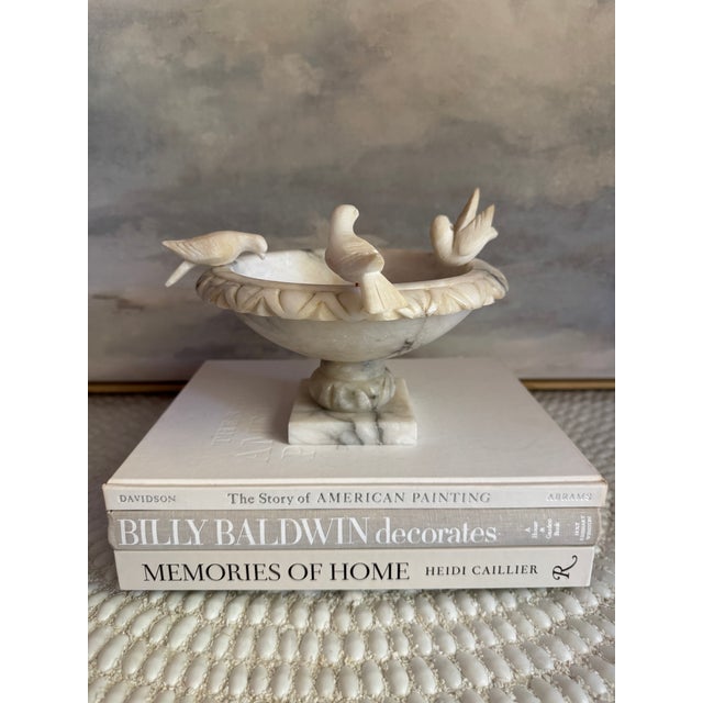 Early 20th Century Vintage Alabaster Bird Bath For Sale - Image 5 of 7