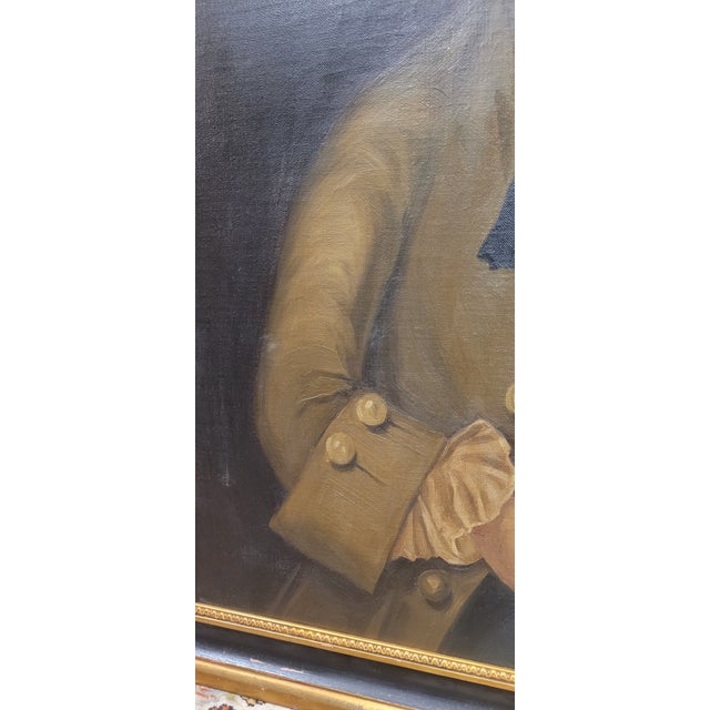 Vintage Oil Painting of a Colonial Noble William Merchant 1755 For Sale - Image 13 of 13