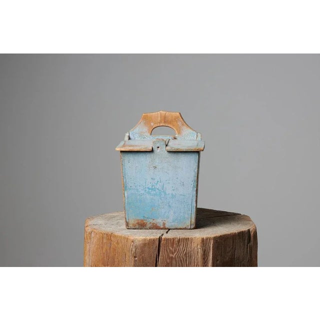 Antique Swedish Hand-Made Folk Art Pine Flour Box For Sale - Image 3 of 9