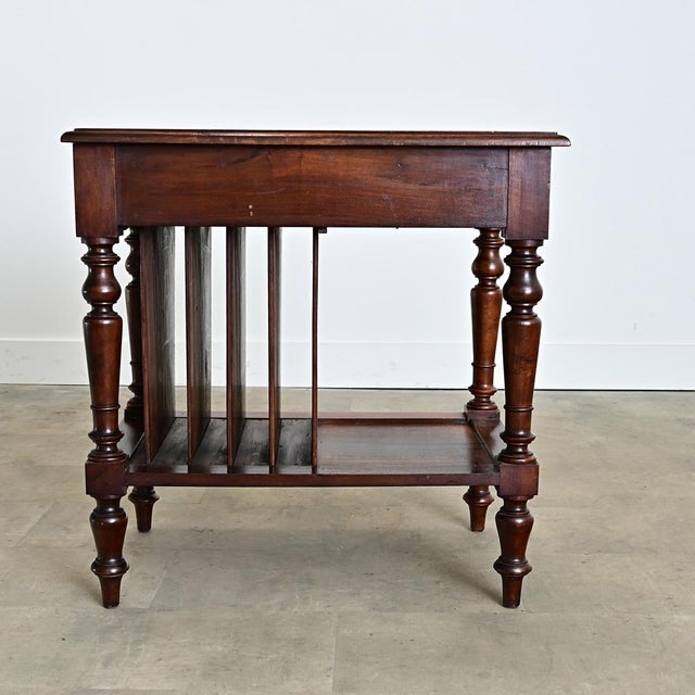 Wood English 20th Century Canterbury Storage Table For Sale - Image 7 of 12