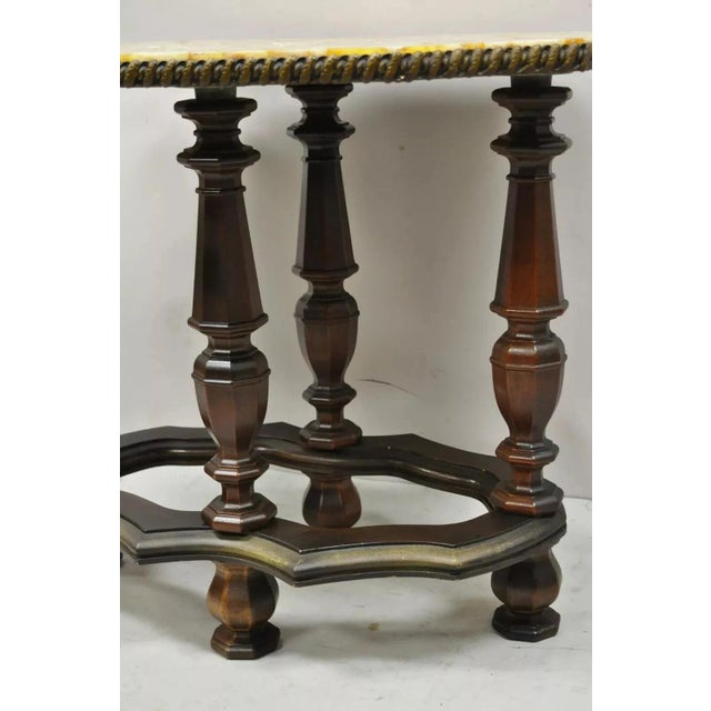 Vintage Modern Mediterranean Style Resin Specimen Top Side Lamp End Table For Sale In Philadelphia - Image 6 of 10