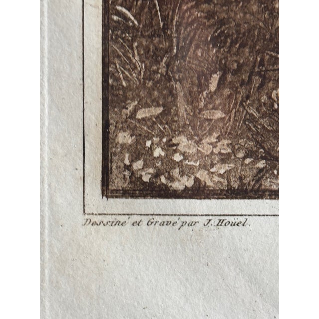 Neoclassical Antique French Neoclassical Engraving of Classical Architectural Fragment – After J.-P.-L. Houël, C. 1777–1800 For Sale - Image 3 of 9