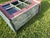 Wood Vintage Handcrafted Folk Art Wall Cabinet With Distressed Polychrome Finish For Sale - Image 7 of 12