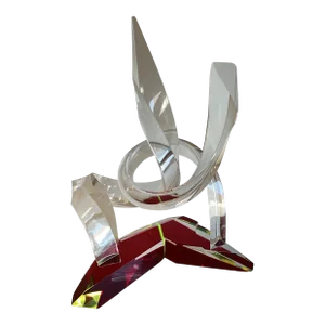 Lucite Abstract Sculpture by Michael 1992