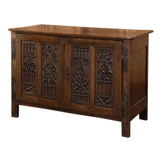 19th Century French Gothic Credenza For Sale