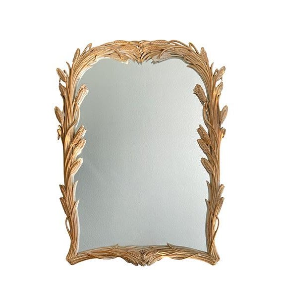Mid 20th Century 20th Century Carved Wheat Stalk Mirror by Chelini Giovannini, Made in Italy For Sale - Image 5 of 8