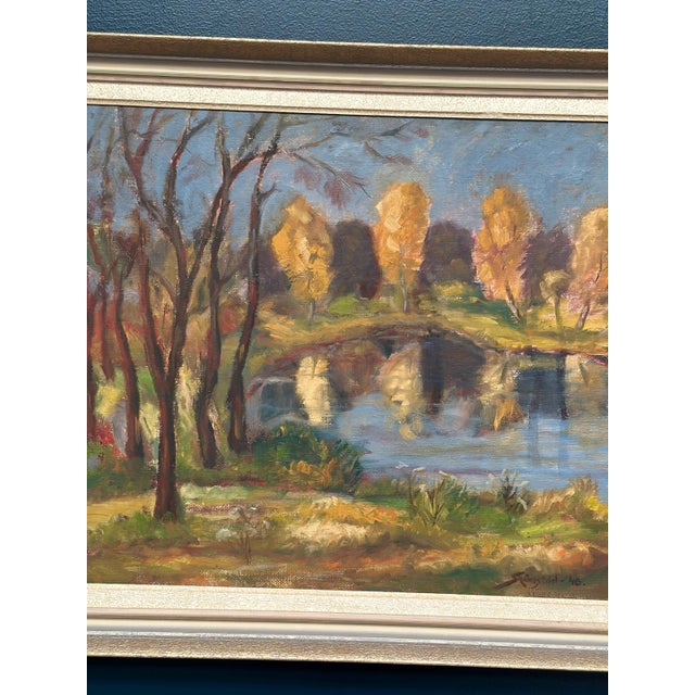Skänstod, Autumn Landscape, 1948, Oil on Panel, Framed For Sale - Image 6 of 11