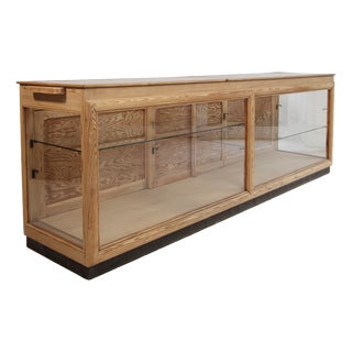 Large Mid-Century Shop Display Counter, 1930s For Sale