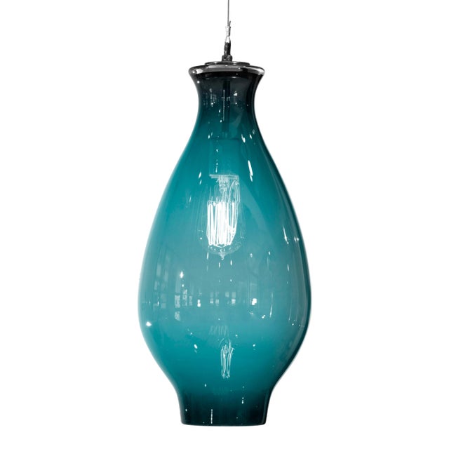 Iris Pendant Light from the Versuvius Collection in Lagoona For Sale