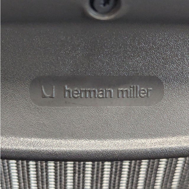 Metal Herman Miller Aeron Ergonomic Mesh Office Chair - Adjustable Black For Sale - Image 7 of 9