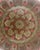 Large Anglo-Indian Style Embossed Copper Wall Charger with Red and Gold Floral Decoration, 1970s For Sale - Image 4 of 9