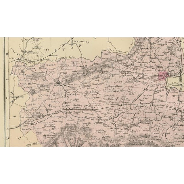 Antique Map of Berkshire, 1885 For Sale - Image 9 of 10