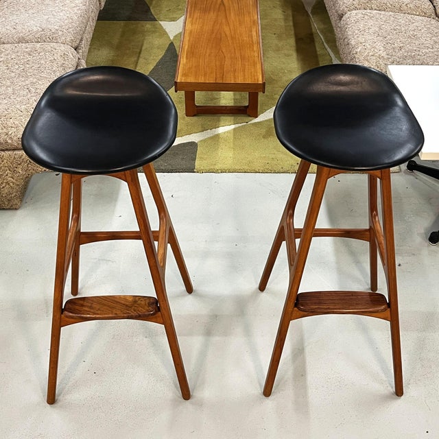 Erik Buch for Oddense Maskinsnedkeri o.d. Mobler Danish Teak Barstools For Sale - Image 6 of 18