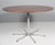 Piet Hein and Bruno Mathsson super circular dining table with new top of walnut Legs of chromed metal. Model super...