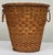 Vintage Handwoven Split Reed and Wicker Waste Basket For Sale - Image 9 of 10