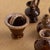 1950s Set of 6 French Glazed Ceramic Miniature Vases For Sale In Los Angeles - Image 6 of 10